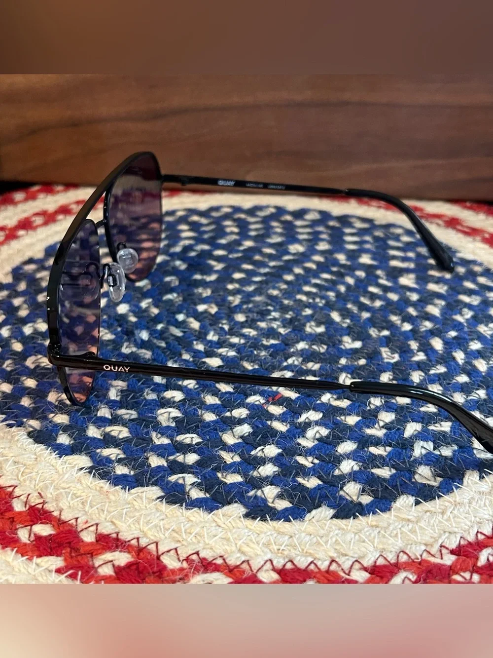 Quay High Key Aviator Sunglasses XL Unisex  Black Frame Fade Lense NEW 64-14-145